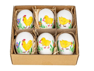 Plastikowe jajka kurze