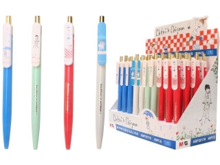 Długopis automatyczny M&G Cheri, 0,7mm, niebieski