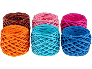 Drut florystyczny DF-4168 papierowy, mix kolor�w, d�. 10m, op. 6szt.
