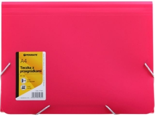 Teczka z 13-ma przegrdkami PENMATE A4 PP-104 - rowa