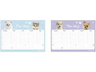 Plan lekcji A4 Puppy Sign [opakowanie=10szt]