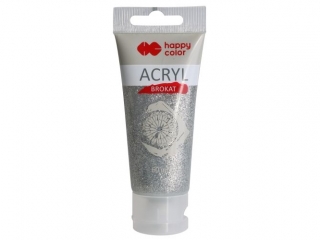 Brokat akrylowy HAPPY COLOR 60ml srebrny