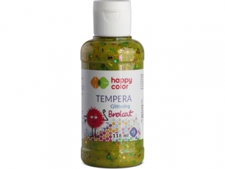 Farba tempera brokatowa 118ml, zoty, Happy Color