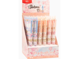 Długopis wymazywalny Sakura Time, automatyczny, 0.5mm, niebieski, display 36szt, MG
