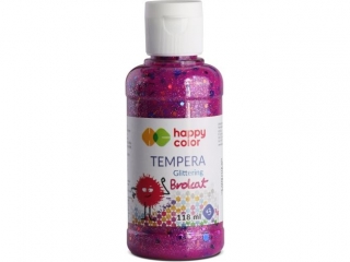 Farba tempera brokatowa 118ml, rowy, Happy Color