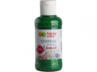 Farba tempera brokatowa 118ml, zielony, Happy Color