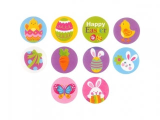 Naklejki papierowe na ta�mie o23mm 10 wzor�w Wielkanoc 200szt. TITWLK26
