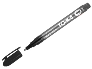 Marker olejowy TOMA cienka fibrowa kocwka 1,5mm - srebrny