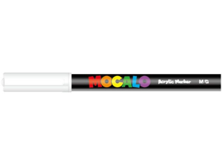Marker akrylowy Mocalo 1mm bia�y 540, MG [opakowanie=9szt]