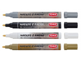 Marker olejowy do nagrobków TOMA 2,5mm, 4 kolory mix