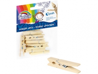 Ozdoby drewniane FIORELLO Spinacze klamerki GR-WD645 12 szt. 48x7mm