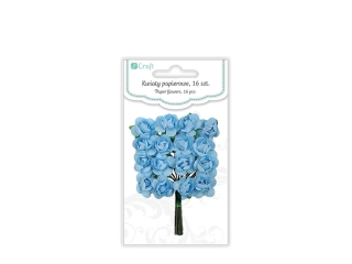 KWIATY PAPIEROWE 2 CM, 16 SZT. RӯE - BLUE SKY