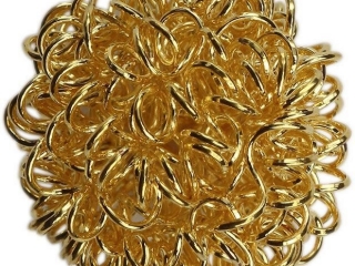 Kulki druciane TITANUM 1, 6cm/ 6szt Zote