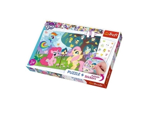 Puzzle "35 Plus naklejki Kucyki i ptasie drzewo" / Hasbro,