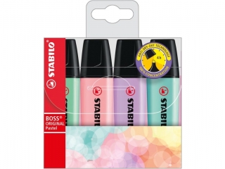 Zakrelacz STABILO BOSS pastel etui 4szt.