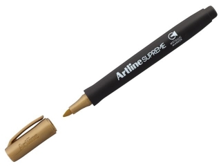 Marker permanentny ARTLINE SUPREME METALIC - z�oty [opakowanie=12szt]
