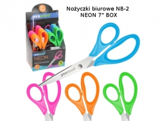 NOŻYCZKI BIUROWE NB-2 NEON 7" BOX