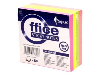 Kostka samoprzylepna 4 kolory NEONOWA 76x76 mm 320 kartek  FO42012 [opakowanie=25szt]