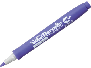 Marker permanentny ARTLINE DECORITE ko�c�wka okr�g�a 1, 0mm - fioletowy pastel [opakowanie=12szt]
