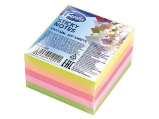 Kostka samoprzylepna 5 kolor�w NEONOWA 51x51 mm 300 kartek FR-91022 [opakowanie=12szt]