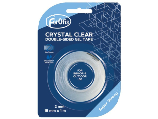 Ta�ma DWUSTRONNA CLEAR GEL TAPE 18 mm x 1 m FR91237 [opakowanie=24szt]