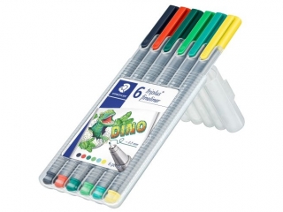 Cienkopis triplus, DINO, 6 kol. w etui, Staedtler WYPRZEDA�GDD