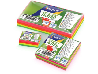 Notes samoprzylepny NEONOWY 76x76 mm 100 k. mix 4 kolor�w FO42057 [opakowanie=12szt]