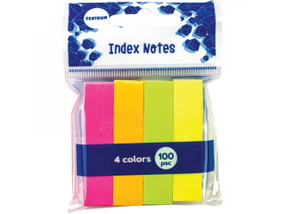 Zak�adki indeks NEON papierowa 12x50 mm  4 kolory x 100 ark. CEN-2215