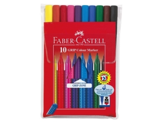 Flamastry FABER-CASTELL Grip 10 kolorów w etui