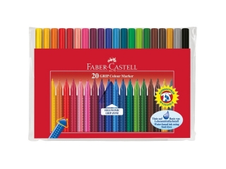 Flamastry FABER-CASTELL Grip 20 kolorów w etui