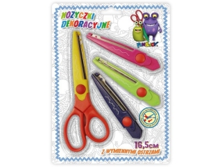 No�yczki dekoracyjne 16, 5cm +3 ostrza