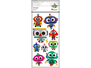 Naklejki wypuke mikkie roboty 10szt.