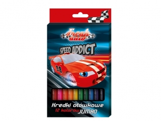 Kredki ołówkowe BENIAMIN Jumbo 12 kolorów Freak auto