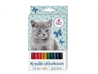 Kredki ołówkowe BENIAMIN Jumbo 12 kolorów The Sweet Pets