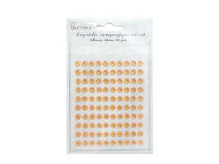 Kryształki samoprzylepne DPCRAFT 6mm 100szt. orange