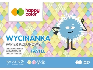Blok Wycinanka Pastel, A4, 10 ark, 100 g, Happy Color