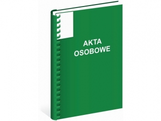 Teczka akt osobowych z instrukcj A4 (z bind) 02 zielona