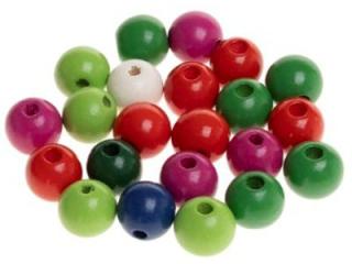 Koraliki drewniane do nawlekania rozmiar: 16 mm ilość: 22 szt waga: 29 g