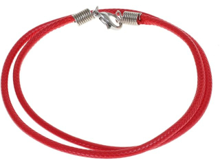 Naszyjnik z zapięciem grubość: 3 mm  długość : 45  cm  kolor: czerwony