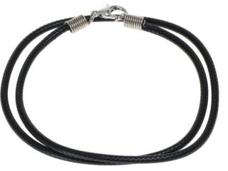 Naszyjnik z zapięciem grubość: 3 mm  długość : 45  cm  kolor: czarny