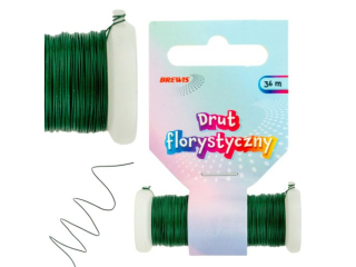 Drut Florystyczny rozmiar: 0, 45 mm x 20 m waga: 26 g kolor: zielony