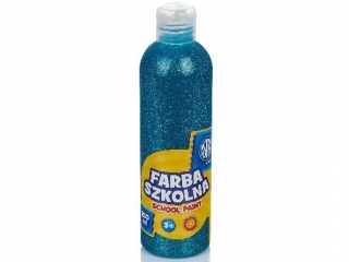 Farba szkolna Astra 250 ml - brokatowa turkusowa