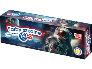 Farby szkolne Kosmos 12 kol x 20 ml  [opakowanie=4szt]