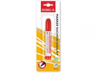 Marker suchościeralny DONG-A na blistrze, czerwony