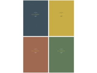 Brulion B5 kratka 80K kremowy papier, "Classy" [opakowanie=4szt] ASPROM