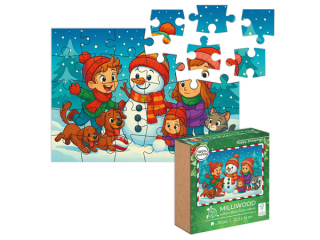 Milliwood - Classic Jigsaw Puzzle 30 pcs ? HAPPY SNOWMAN / Wesoy Bawanek - nowo - PAPIEROWE - FSC MIX CREDIT (5086)