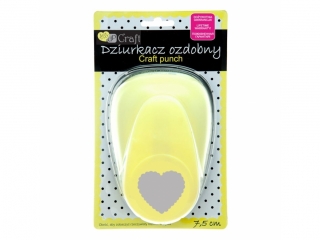 DZIURKACZ OZDOBNY 7, 5 CM SERCE Z FALBANKĄ NZWR-DLP