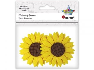 Dekoracje filcowe 3D s�oneczniki 68mm 2szt.