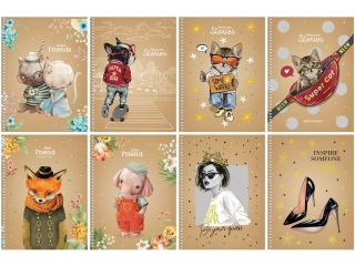 Koobrulion A5 kratka 96k kremowy papier, "Little friend"