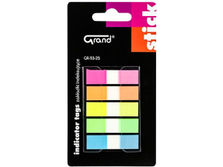 Zak�adki indeksuj�ce Grand  GR-113-25 5 kol. [opakowanie=24szt]